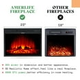 thumbnail image 3 of ARYARD 70" Fireplace TV Stand, Wood Texture Entertainment Center with 23" Electric Fireplace, Farmhouse Entertainment Stand Media TV Console, Black, 3 of 7