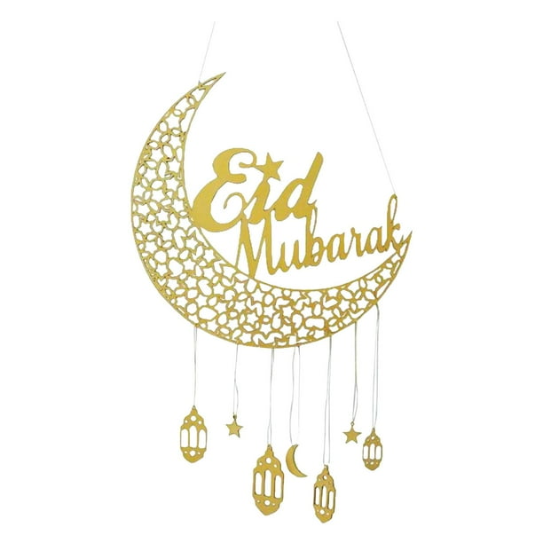 Suministros de decoración de pared de madera para manualidades DIY para el festival de Ramadán B