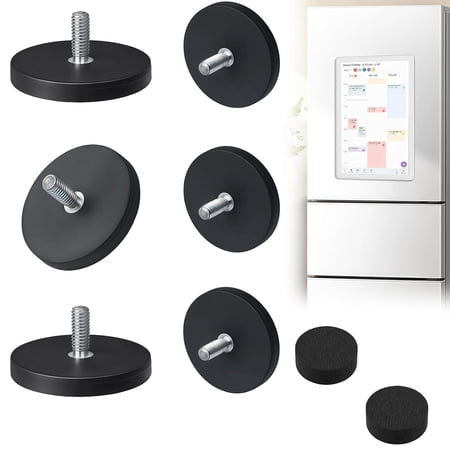 8 Pcs Magnetic Fridge Mount Compatible with Skylight 15 Inch Calendar(6 Neodymium Magnets & 2 Foam Pads), for Refrigerators Securing Calendars, Holds Up to 99 lbs