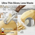 thumbnail image 4 of Wooden Peeler, 2-in-1 Multifunctional Stainless Steel Paring Tool with Bottle Opener, Heavy-Duty Veggie Slicer for Food Prep, 4 of 8
