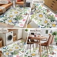 thumbnail image 5 of Hallway Runner Rugs 2.7x5 Ft, Spring Daisy Leaves Non Slip Area Rugs for Kitchen Bedroom Entryway, Farmhouse Watercolor Flowers Butterfly Washable Carpet Runner Rug Floor Mats for Bedroom Home Decor, 5 of 8