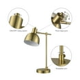 thumbnail image 6 of 18" Matte Brass Desk Lamp with Metal Shade, 6 of 9