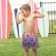 thumbnail image 4 of FORMRS Boys Swim Trunks Quick Dry Mesh Liner Boardshorts Sizes XS-XL, Light Purple Flowers, 4 of 7