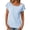 Light Blue, variant on Shirts for Women Summer Spring Tops Short Sleeve Oversized T Shirts Fashion Basic Casual Tee Clothes 2025 Trendy Beige XXL