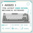 thumbnail image 2 of Teclado mecánico para juegos A.JAZZ Attack Shark AK820 75%, 2 of 8