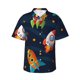 thumbnail image 5 of Camisas hawaianas para hombres y mujeres, dibujos animados de cohetes, monos, animales, estampado 3D, mangas cortas, camisetas divertidas y lindas para niños, camisetas Harajuku, 5 of 5