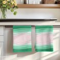 thumbnail image 7 of Green Stripes Kitchen Towels Set of 1, Light Pink Ombre Simple Abstract Lines Absorbent Dish Towels for Kitchen, Microfiber Hand Towel, Quick Drying Tea Towel for Cleaning Decorative Dishcloths, 7 of 7