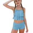 thumbnail image 1 of Niñas Trajes de Baño de Dos Piezas Tamaño 10-12 Verano Weiyi Impresión Traje de Baño de Playa con Estampados Florales Set de Dos Piezas Shorts, 1 of 9