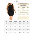 thumbnail image 6 of Agnes Orinda Women's Plus Size Sleeveless Crew Neck Ribbed Knit Bodycon Pencil Midi Sweater Tank Dress 1X Black, 6 of 6