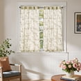 thumbnail image 4 of Cortinas de cocina Jinchan con estampado floral de lino, 45 cm, diseño navideño, 4 of 9