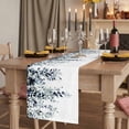 thumbnail image 2 of Table Runners 90 Inches Long Dress Scarves, Blue Teal Eucalyptus Farmhouse Coffee/Dining/Kitchen Table Runner for Living Room, Weeping Botanical Leaf Watercolor 13x90 Inch, 2 of 9