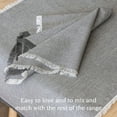 thumbnail image 3 of over&back Woven Frayed Chambray Cotton Cloth Napkins - Washable Napkins Set for Mixing, Matching, and Creating a Custom Home Decor Tablescape - Hand-Finished Frayed Edges - Grey, 3 of 12