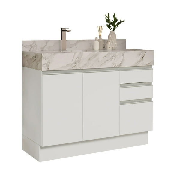Mueble Modulo Para Baño Gabinete Lavabo Madesa 120cm BB