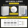 thumbnail image 4 of Kojooin Steel Electrical Box, IP66 Waterproof and Dustproof Hinged Enclosure with Lock and Mounting Plate, 4 of 7