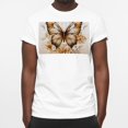 thumbnail image 3 of Butterfly 100% Cotton White T-Shirt for Men and Women - Classic Comfort in Pure Cotton Fabric with Lightweight Breathability - Stylish Unisex Tee for Everyday Wear, 3 of 5