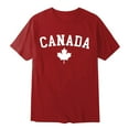 thumbnail image 3 of WEIYLL Womens Tshirt Canada Day Letter Maple Leaf Print Red Tops Sizes XL, 3 of 3