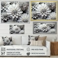 thumbnail image 4 of Designart "Essential Beauty In Black And White Mums" Mums Floater Framed Canvas Art Print, 4 of 5