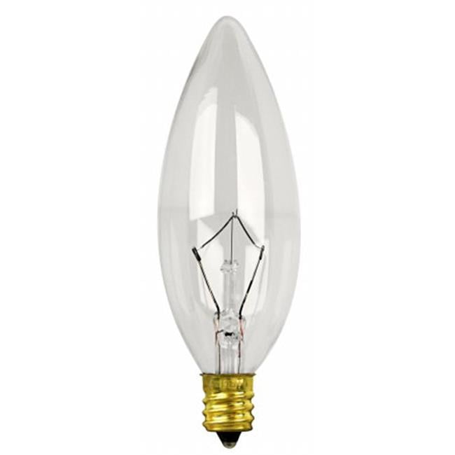 2 Count 60 Watt Clear Straight Tip Chandelier Light Bulbs Walmart Canada