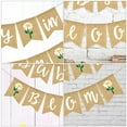 thumbnail image 5 of NICEXMAS Linen Flower Party Wall Banners Assorted Colors Birthday Decoration Flags 1 Set for Celebration, 5 of 6