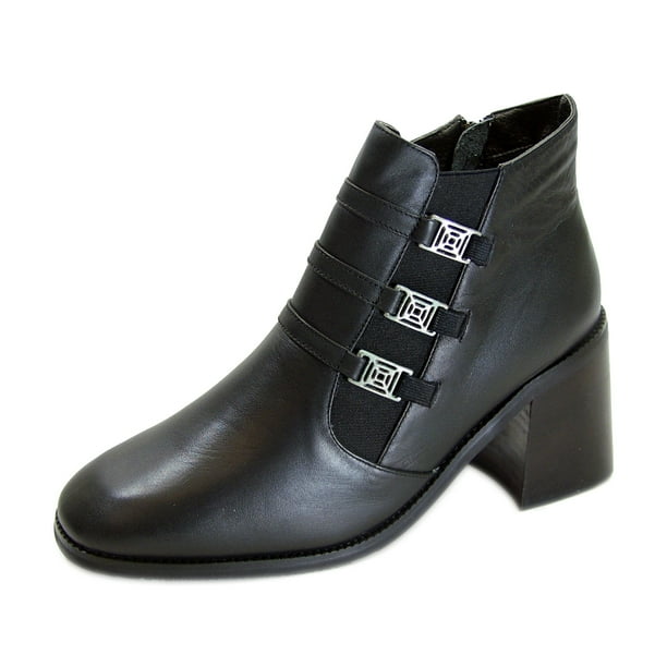 wide width leather boots women