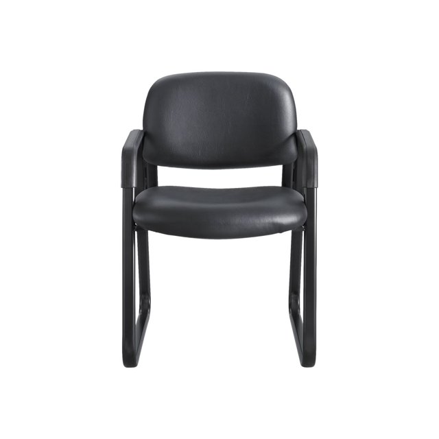Safco Cava Urth Sled Base Guest - Chair - visitor - armrests - vinyl - black