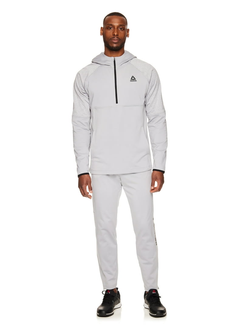 Reebok men's 3XL Half Zip Hoodie - Spacedye Fleece - Fit