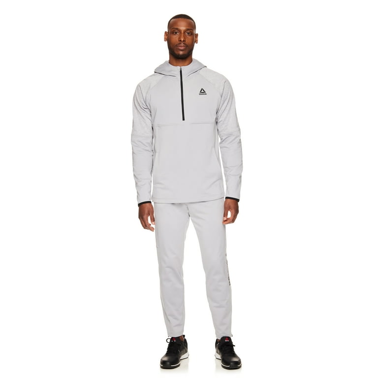 ☆送料無料☆ REEBOK Legacy Half Zip-Up Sweatshirt ☆ Reebok men's 3XL Half Zip Hoodie - Spacedye Fleece - Fit