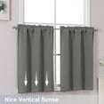 thumbnail image 6 of Short Black Out Curtains 36 Inch Length, Small Blackout Curtain Tier Rod Pocket Half Window Curtains for Kitchen Basement Cabinet Camper RV Bunk, 2 PCS, Each 30" Wx36 L, Black, 6 of 8