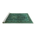 thumbnail image 2 of Ahgly Company Machine Washable Indoor Rectangle Persian Turquoise Blue Traditional Area Rugs, 6' x 9', 2 of 4