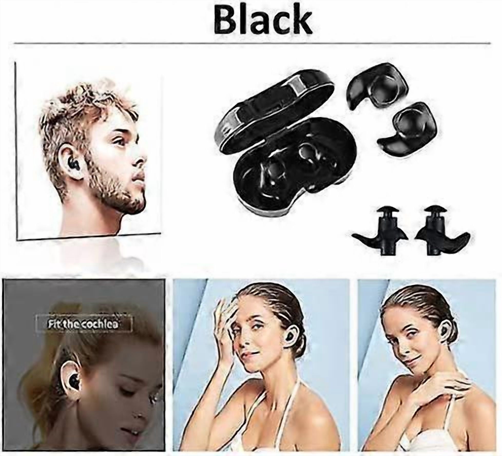Swimming Ear Plugs,5-pairs Packwaterproof Reusable Silicone Swimming Earplugs For Swimming Showering Bathing Surfing Snorkeling And Other Water Sports