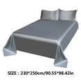 thumbnail image 3 of Guozer Cool Feeling Bedding Set of 3, 90.6*98.4in Queen Silky Soft Satin Bed Sheets 1 Flat Sheet + 2 Pillowcases, 3 of 4