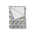 thumbnail image 2 of Butterfly Soft Flannel Fleece Blanket, Colorful Spring Bugs Pattern Ornamental Wings with Swirled Circle Motifs Nature, Cozy Plush for Indoor and Outdoor Use, 60" x 80", Multicolor, by Ambesonne, 2 of 6