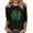 26ST1 Black, variant on Womens Love Heart Shirts 3/4 Sleeve Valentine's Day St Patrick's Day Graphic Tees