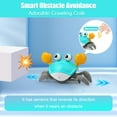 thumbnail image 5 of Kifunppy Crawling Crab Baby Toy for 1 Year Old Boys Girls, Tummy Time Toys with Music and Lights Automatically Avoid Obstacles, Walking Crab Toy for Toddlers Ages 6+ Months, 5 of 8