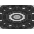 thumbnail image 1 of Ahgly Company Tapis d'Intérieur Lavables en Machine Rectangle Transitionnel Zone Grise de Minuit, 2' x 5', 1 of 7