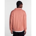 thumbnail image 3 of No Boundaries Boxy Fit Quarter Zip Fleece Sweatshirt with Long Sleeves, Men's XS-4XLT, 3 of 5