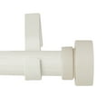thumbnail image 2 of 1 inch Brett Faux Wood Curtain Rod 48-84" - Pearl White, 2 of 2