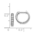 thumbnail image 3 of Auriga Fine Jewelry 14K White Gold Diamond Hinged Hoop Earrings for Women, 3 of 5