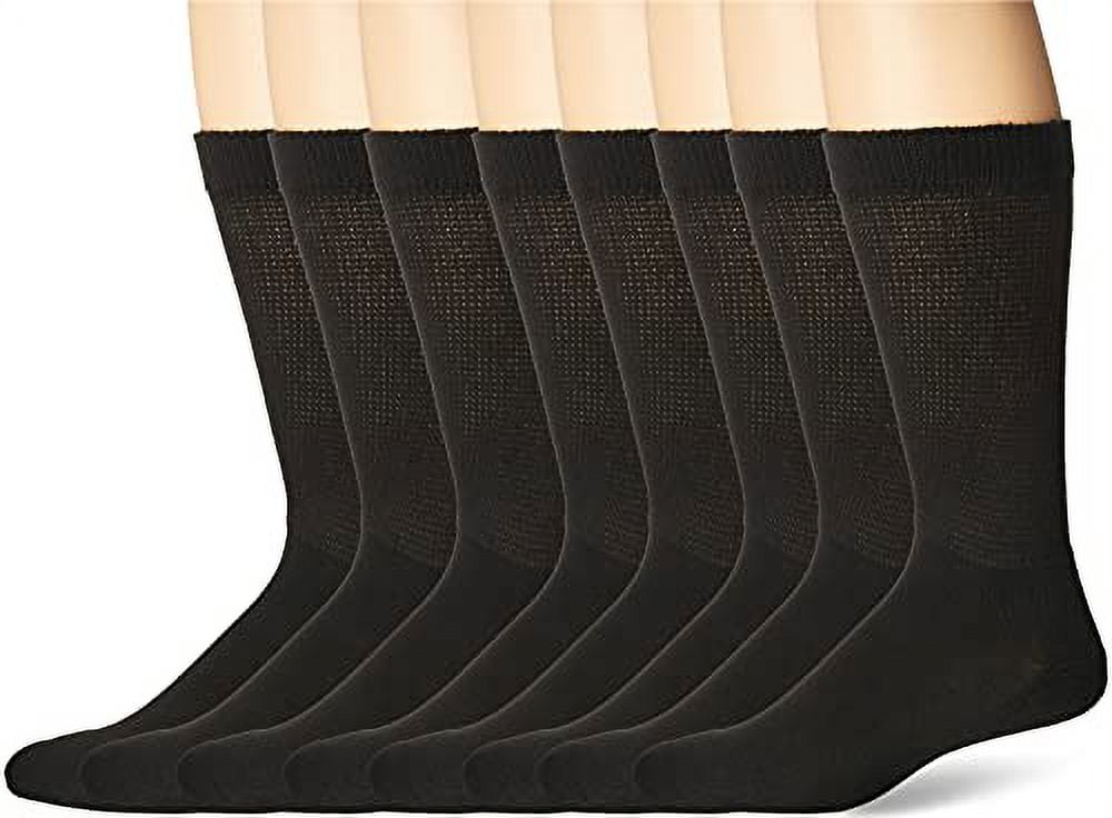 MediPeds Men's Diabetic Extra Wide Non-Binding Top Crew Socks with ...