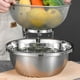 thumbnail image 3 of 1 juego de colador de arroz de acero inoxidable con tazón, colador de alimentos, juego de tazón para mezclar verduras y frutas., 3 of 6