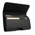 thumbnail image 2 of For Cricket Icon 2026 Magnetic Leather Pouch with Belt Clip, Secure Magnetic Closure, Soft Lining, Card Holder Slot, Fits 6.5"- 7.0" Phones Cover [Black], 2 of 6