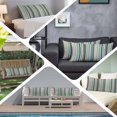 thumbnail image 6 of Teal Blue Striped Body Pillow Covers 20"x60", Farmhouse Stripes Modern Abstract Art Soft Brushed Microfiber Breathable Throw Pillow Covers, Decorative Pillowcase with Zipper for Couch Sofa Bedroom, 6 of 9