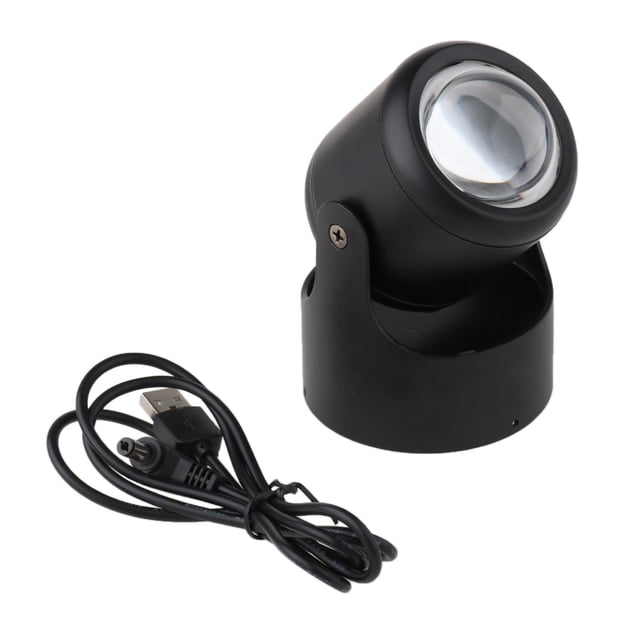 Lámpara de noche LED con proyección de atardecer arcoíris y atmósfera nocturna con USB Violeta