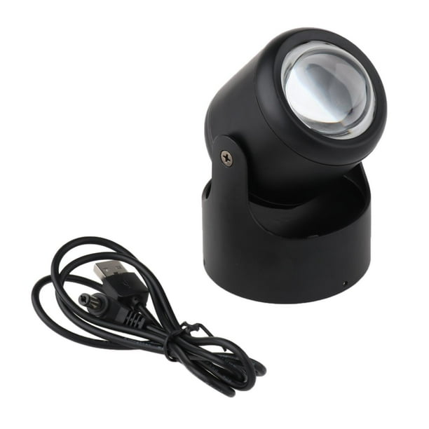 Lámpara de puesta de sol USB Lámpara de proyección de puesta de sol Decoración de dormitorio con temática de fiesta de café Violeta