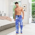 thumbnail image 3 of Men's Pajama Pants with Pockets Sleepwear Lounge Pants Stretch Casual Cute Dolphin Cartoon, 3 of 7