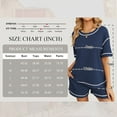 thumbnail image 2 of SHIBEVER 2 Piece Sets for Women Summer Casual Short Sleeve Top and Shorts Set Women Lounge Set Outfits Women Tops 2pcs Set Dark Blue L, 2 of 11