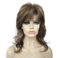 thumbnail image 1 of Aimole Peluca en capas peluda hasta los hombros para mujer con flequillo Peluca de pelo sintético premium para mujer (AB607), 1 of 5