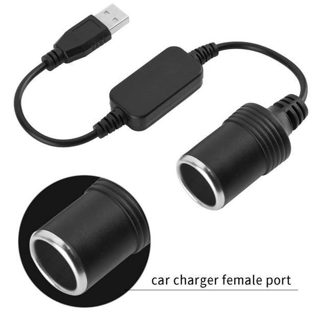 EBTOOLS USB to Car Cigarette Lighter, USB Port to Car Cigarette Lighter Socket,USB Port to 12V