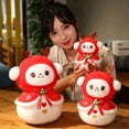 thumbnail image 4 of Nuevo muñeco de Papá Noel, almohada para árbol, bolsa de manzana, pequeño alce, muñeco de nieve, juguete de peluche, regalo de Navidad, 4 of 5