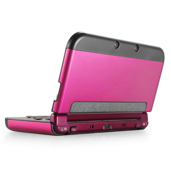 New 3DS Case (Hot Pink) - Plastic   Aluminium Full Body Protective Snap-on Hard Shell Skin Case Cover for New Nintendo 3DS 2015 - [New Modified Hinge-less Design]